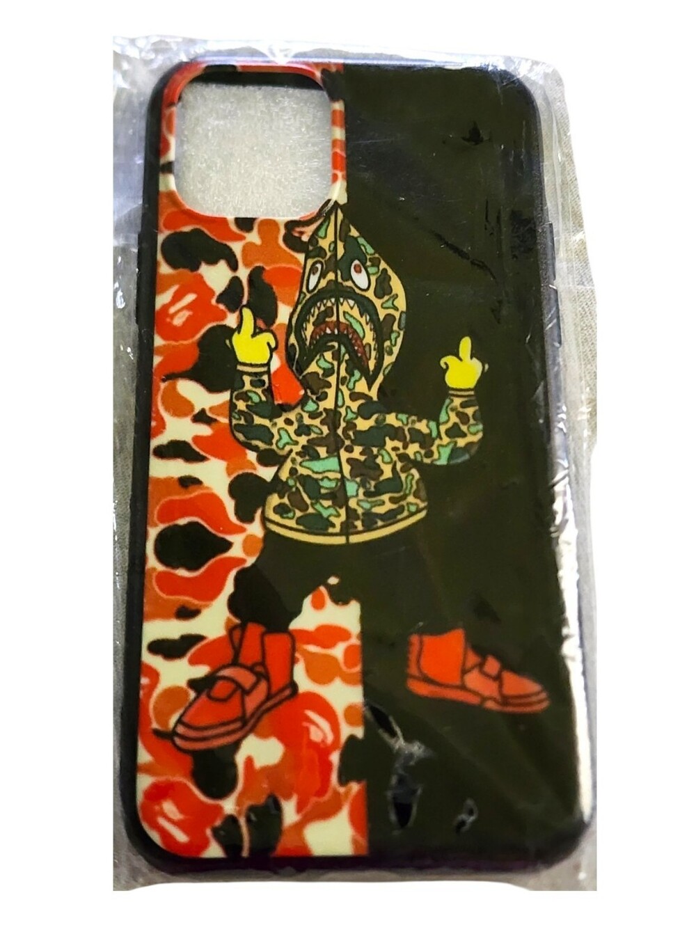 A Bathing Ape Supreme Bape Luffy Shark Hoodie Camo iPhone 11 Pro Case